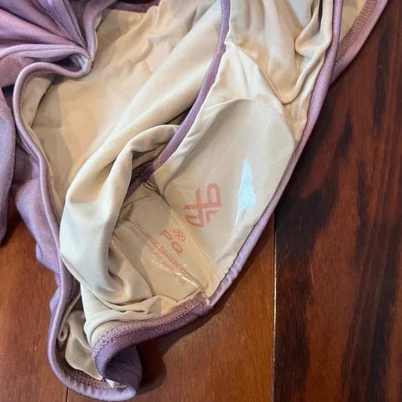 New NWT PQ Purple Alex One-Piece Swimsuit Tie Straps Ombre Swim Size Large - Picture 6 of 6